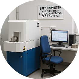 Spectrometer for analysis of Chemical Composition of the castings via spectromax